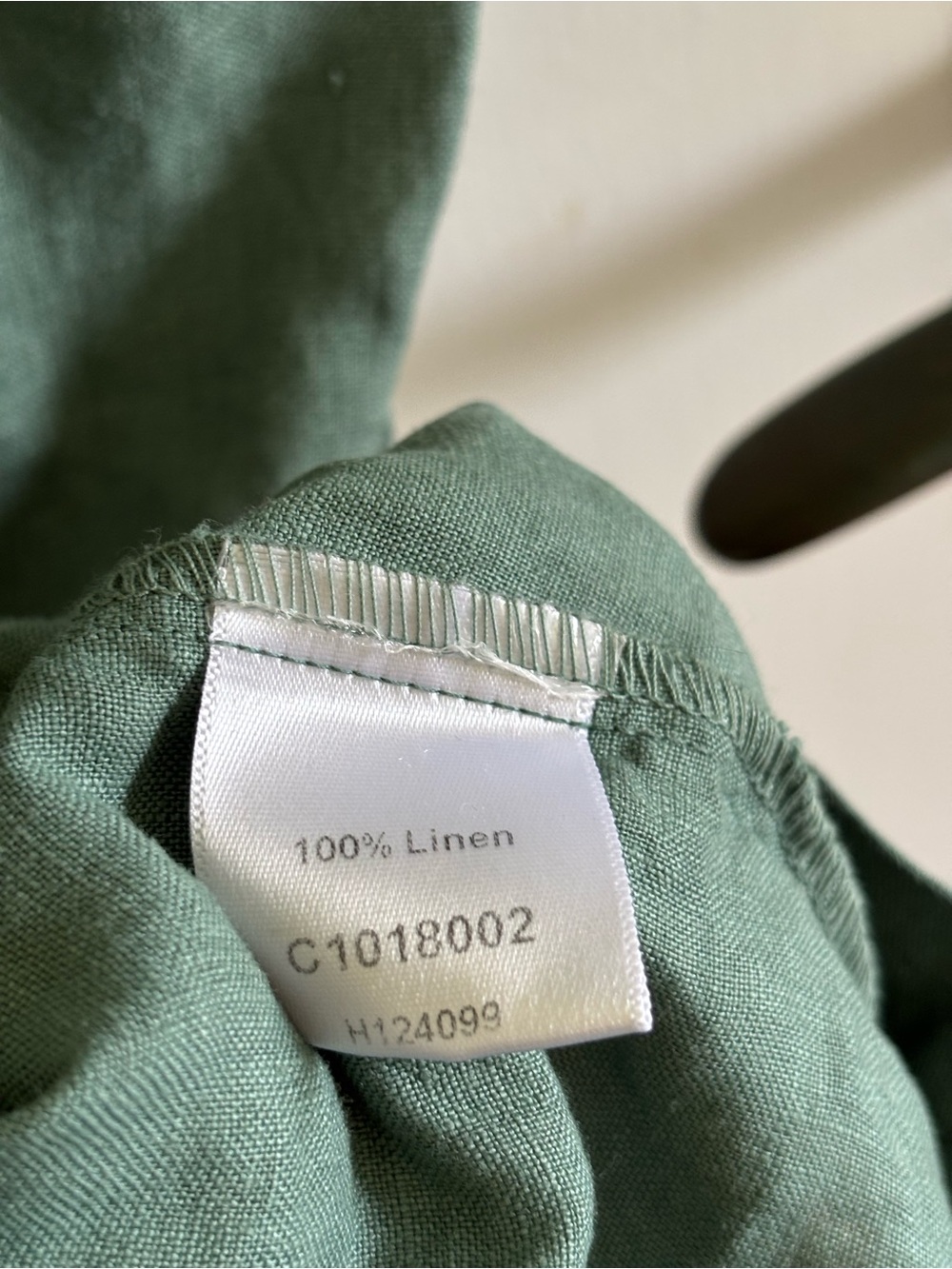 Kleen 100% linen pull on pants green large boho lagenlook - Picture 5 of 6